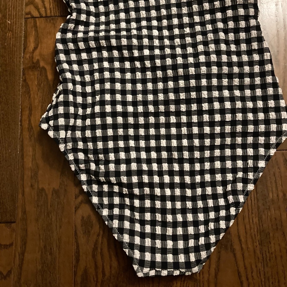 Aerie Black and White Gingham One Piece Swimsuit - Picture 12 of 12
